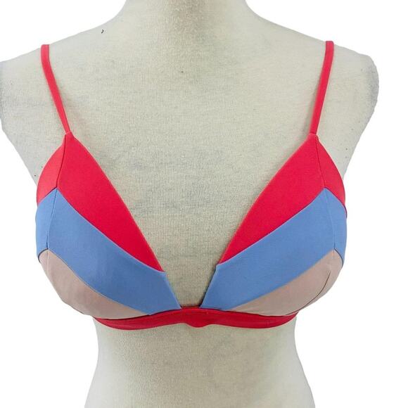 Hula Honey Colorblocked Molded Cup Push-Up Bikini Set Womens Large - Picture 2 of 14